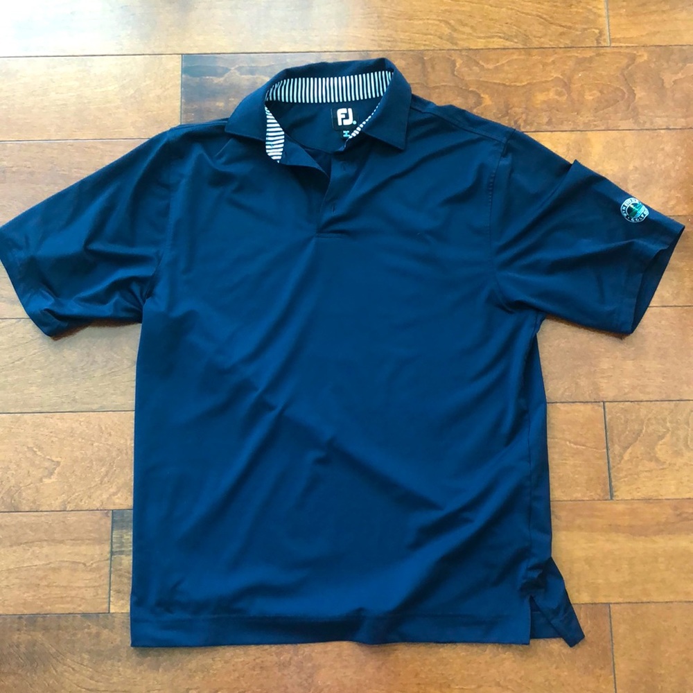 Mens FootJoy golf polo. Navy Blue. MENS medium